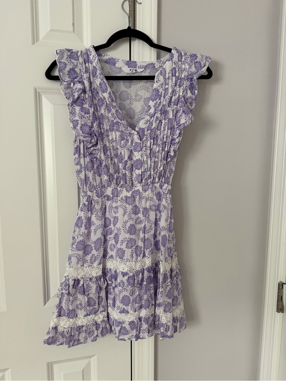 BB Dakota by Steve Madden Lavender and White Floral Mini Dress